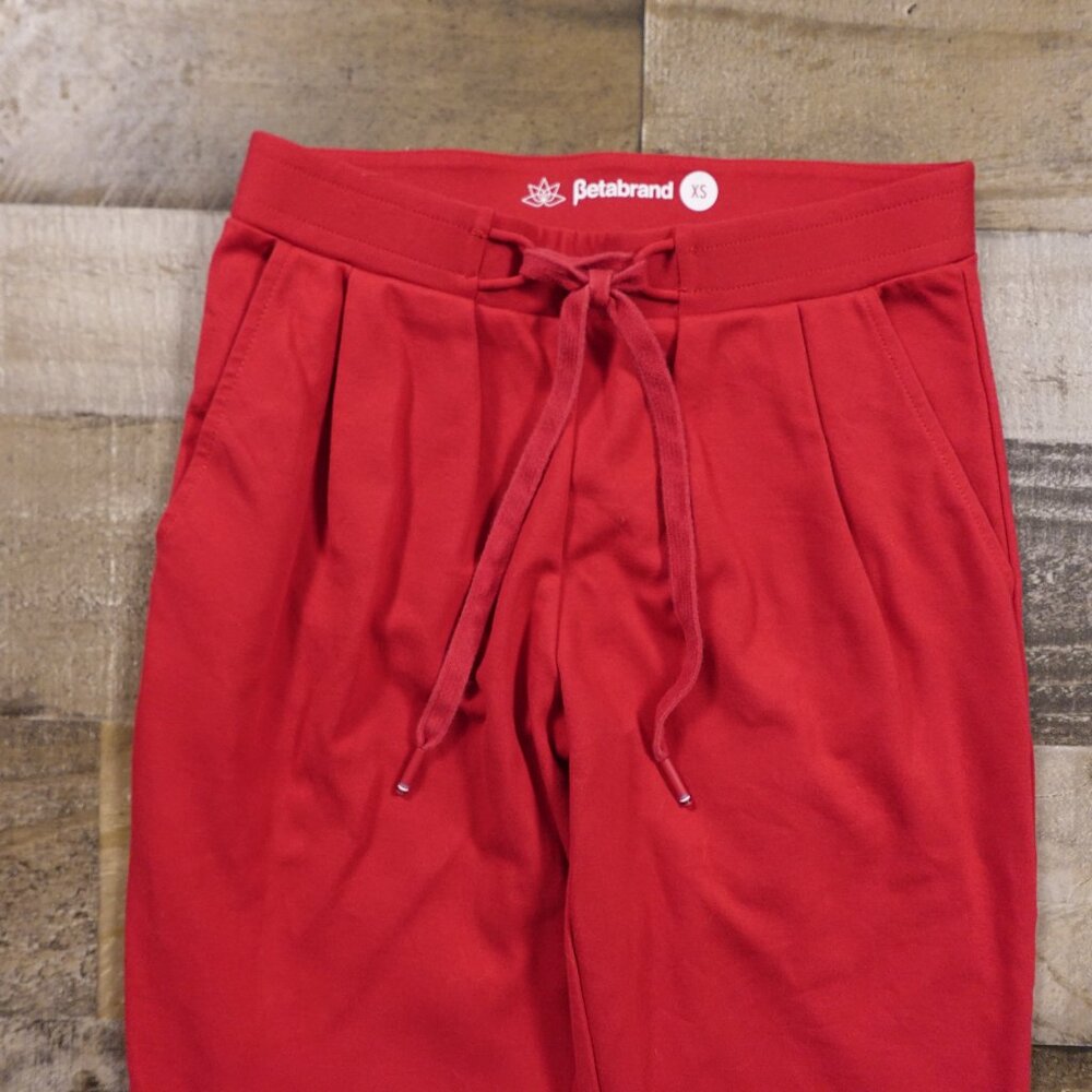BetaBrand Skinny Leg Soho Joggers Women's XS Red - Picture 2 of 11